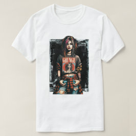 Camiseta Grunge Chica Punk Rock Street Art Cita Graffiti