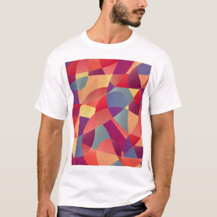 Camiseta Grunge colorido: fondo de triángulos geométricos