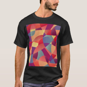 Camiseta Grunge colorido: fondo de triángulos geométricos