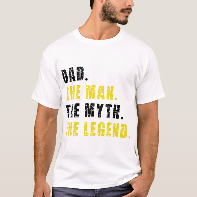 Camiseta Grunge Dad El Hombre El Mito De La Leyenda (Anverso)