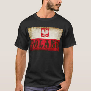 Camiseta Grunge de la bandera de Polonia