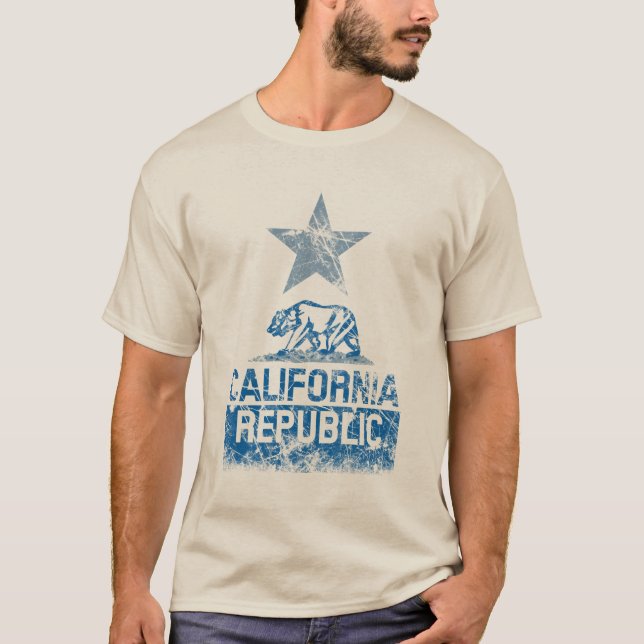 Camiseta Grunge de la bandera del estado de la REPÚBLICA de (Anverso)
