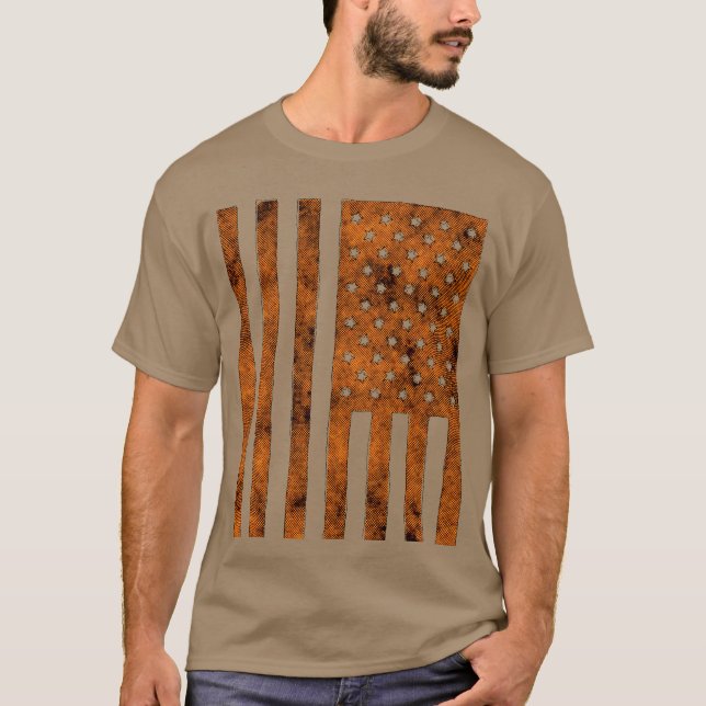 Camiseta Grunge de la bandera estadounidense de Estados Uni (Anverso)