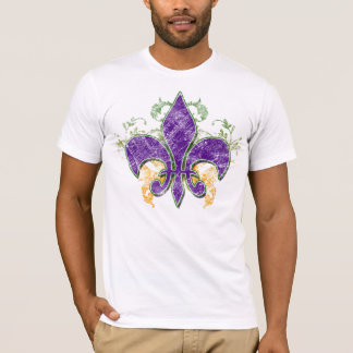 Camiseta Grunge de la flor de lis del carnaval