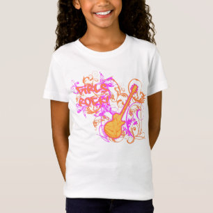 Camiseta Grunge de la guitarra de la roca del chica del KRW