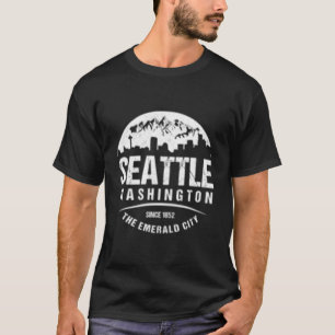 Camiseta Grunge de la línea aérea de la ciudad de Washingto