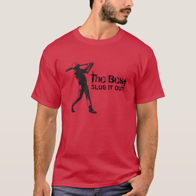 Camiseta Grunge del negro del jugador de béisbol del (Anverso)