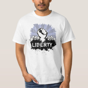 Camiseta Grunge del puño de la libertad