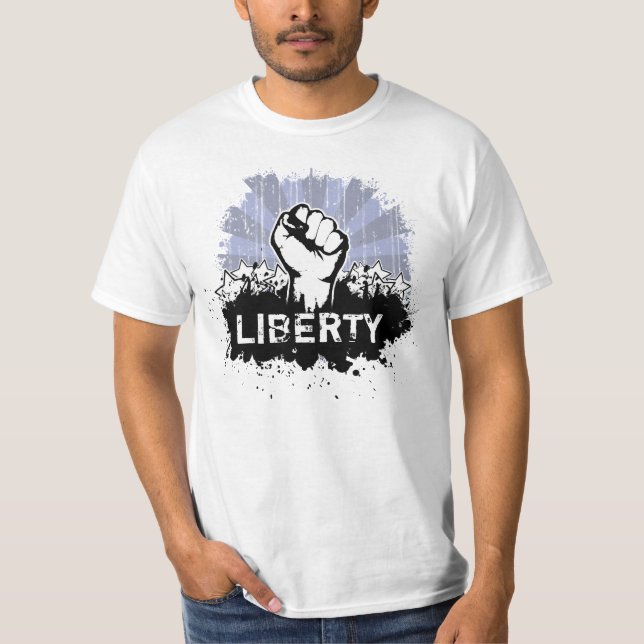 Camiseta Grunge del puño de la libertad (Anverso)