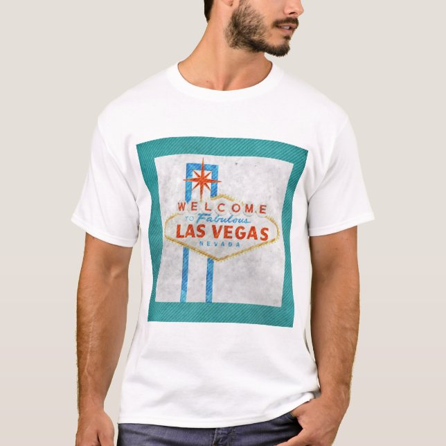 Camiseta grunge del signo de las vegas (Anverso)