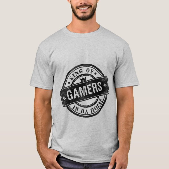 Camiseta Grunge divertida de juegos Rey de los jug (Anverso)