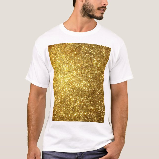 Camiseta Grunge dorado, ilustracion raster de alta resoluci (Anverso)