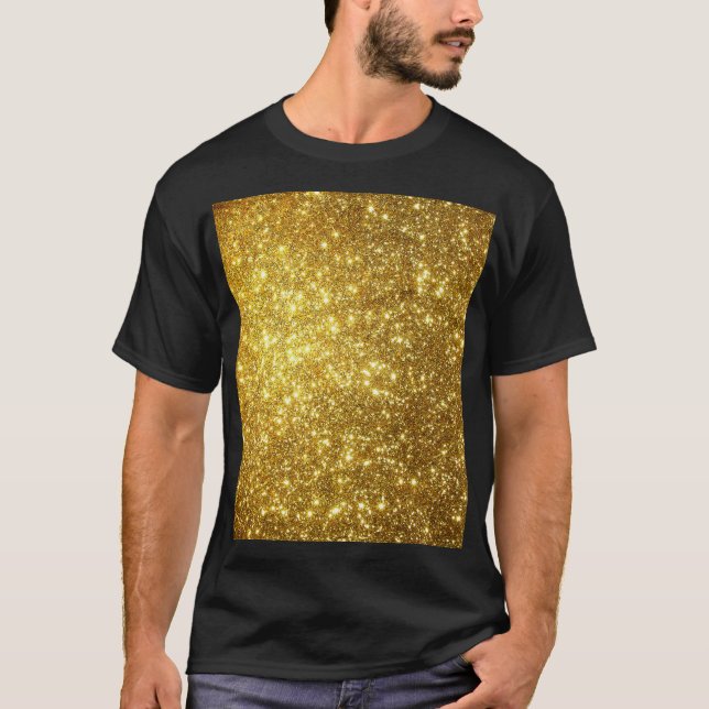 Camiseta Grunge dorado, ilustracion raster de alta resoluci (Anverso)