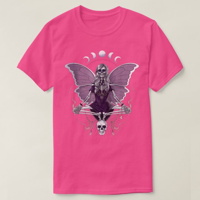 Camiseta Grunge Fairycore Estético Skeleton gótico B (Diseño del anverso)