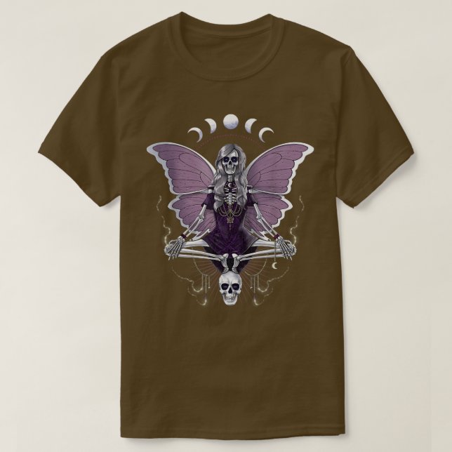 Camiseta Grunge Fairycore Estético Skeleton gótico B (Diseño del anverso)