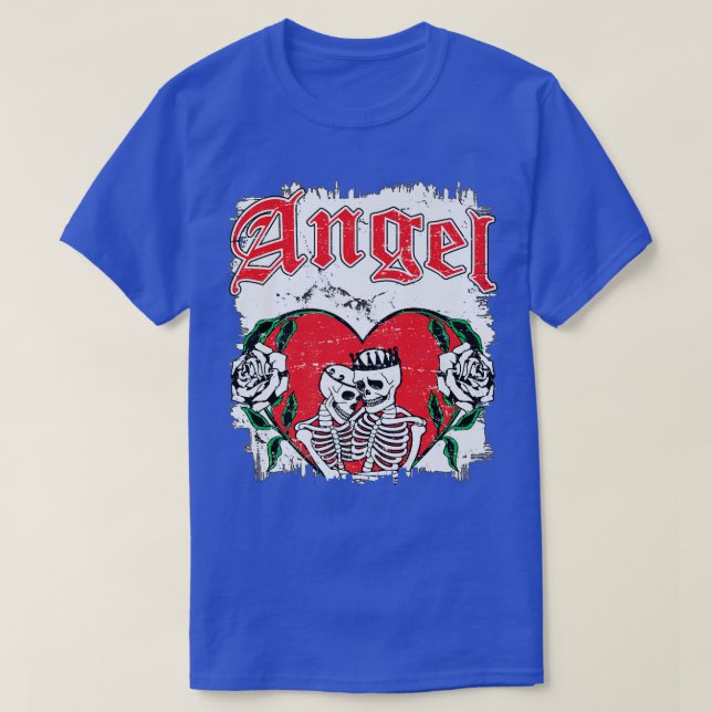 Camiseta Grunge Fairycore Skeletons Graphi del Ángel de la  (Diseño del anverso)