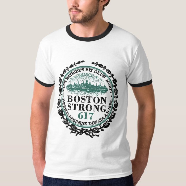 Camiseta Grunge fuerte del sello de Boston (Anverso)
