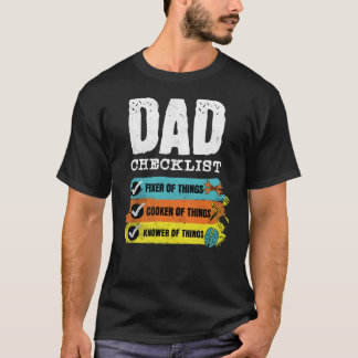 Camiseta Grunge Funny Dad Checklist