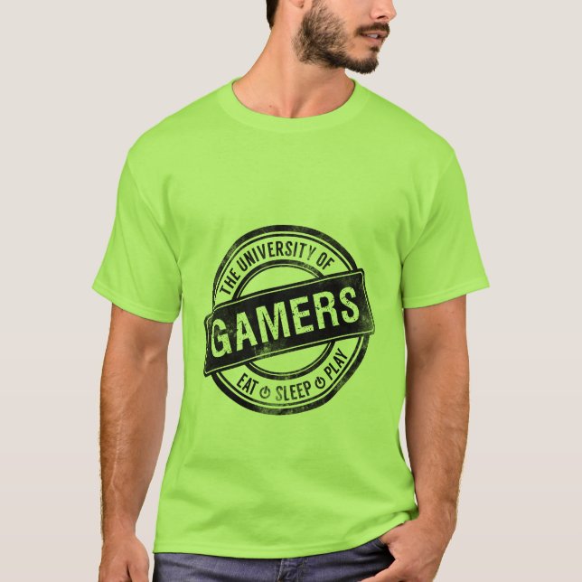 Camiseta Grunge Gaming Universidad de Jugadores (Anverso)