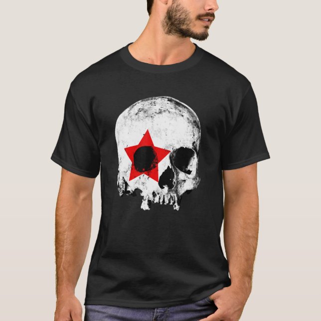 Camiseta Grunge gráfico estético de Gótico de Punk de cráne (Anverso)
