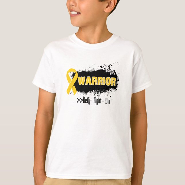 Camiseta Grunge - GUERRERO - cáncer de la niñez (Anverso)