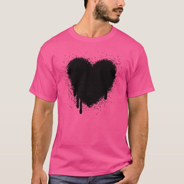 Camiseta Grunge Heart - Negro (Anverso)