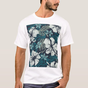 Camiseta Grunge Hibiscus, Papel de escritorio tropical flor