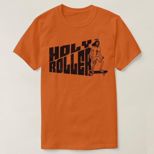 Camiseta Grunge Holy Roller Funny Skateboarding Jesus (Diseño del anverso)