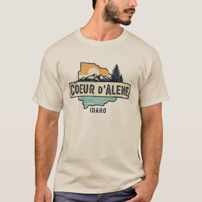 Camiseta Grunge Idaho Coeur d'Alene con problemas (Anverso)