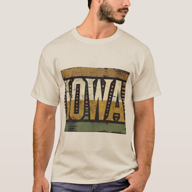 Camiseta Grunge Iowa con problemas (Anverso)