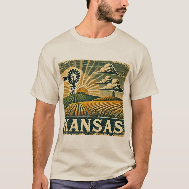 Camiseta Grunge Kansas, con problemas (Anverso)