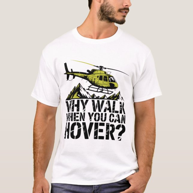 Camiseta Grunge Military Helicopter Hover Quote Design (Anverso)