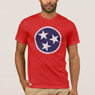 Camiseta Grunge Nashville de la bandera del estado de