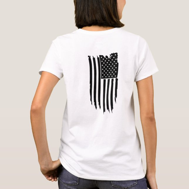 Camiseta *~* Grunge patriótico - Bandera estadounidense mod (Reverso)