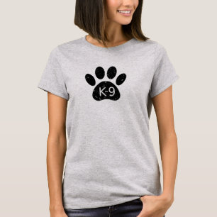 Camiseta Grunge Perro angustiado Paw K-9