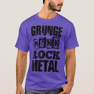 CAMISETA GRUNGE PUNK ROCK METALIZADO