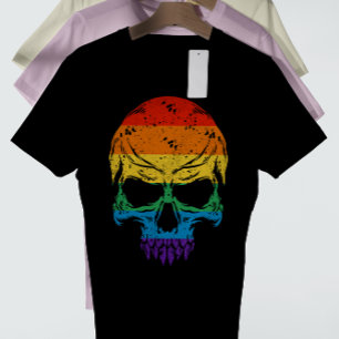 Camiseta Grunge Rainbow Skull