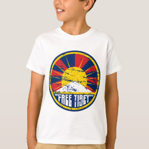 Camiseta Grunge redondo libre de Tíbet