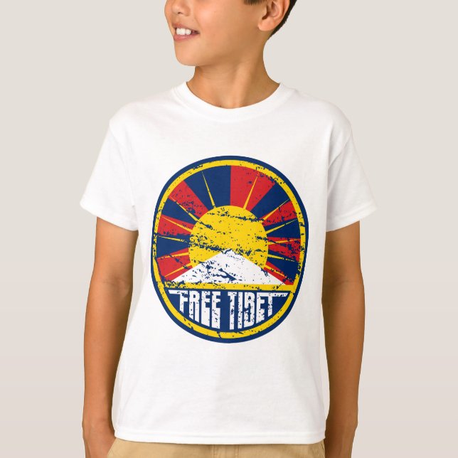 Camiseta Grunge redondo libre de Tíbet (Anverso)