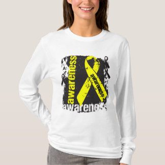 Camiseta Grunge Ribbon para la toma de conciencia sobre el 