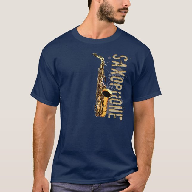 Camiseta Grunge Saxofón (Anverso)