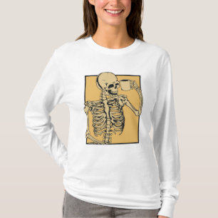 Camiseta Grunge Skeleton Coffee Cup Mug Coffeedrinkers Skul