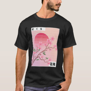 Camiseta Grunge suave retro japonés Sakura Pastel cerezo Bl