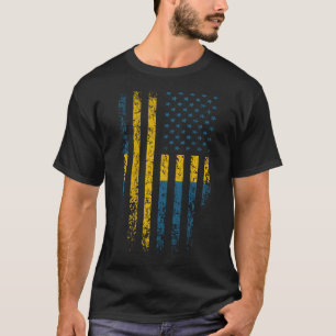 Camiseta Grunge sueco de la bandera americana