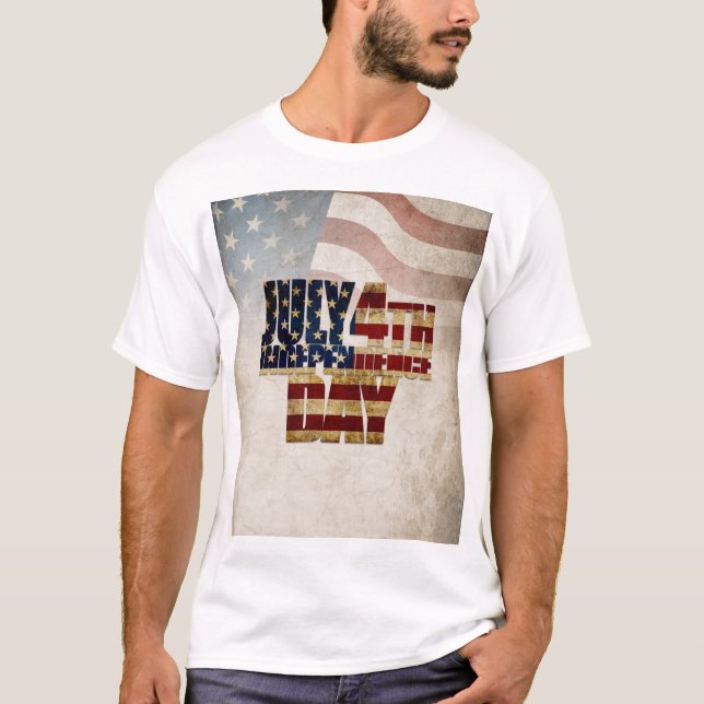Camiseta Grunge USA 4 de julio Gráfico de Independencia (Anverso)