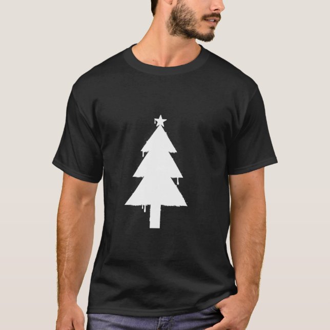 Camiseta Grunge vacaciones de árbol de Navidad para Fiesta  (Anverso)