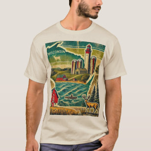 Camiseta Grunge Wisconsin con problemas