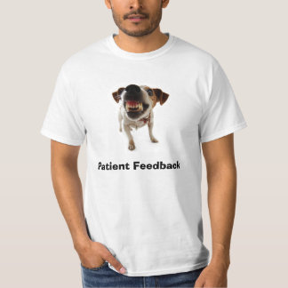 Camiseta Gruñido del perro, reacción paciente