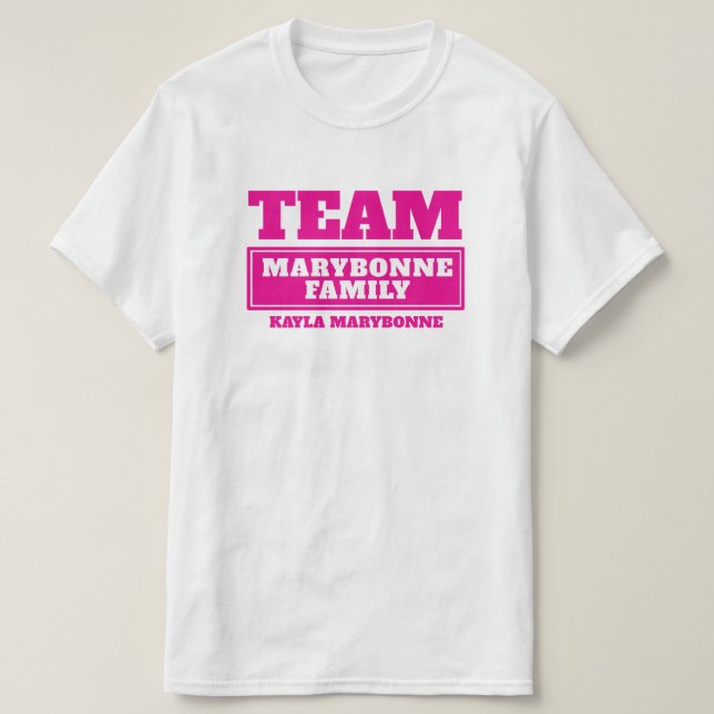 Camiseta grupal o familiar personalizada (Diseño del anverso)