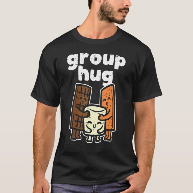 Camiseta Grupo Abg Marshmallow Smore Camping Pun Camper Fa (Anverso)